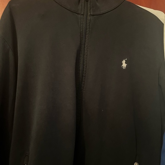 Vintage Polo Ralph Lauren Sz XL Full Zip Jacket Beige Pony Logo Down Side - Picture 5 of 10